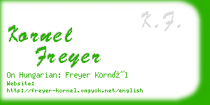 kornel freyer business card